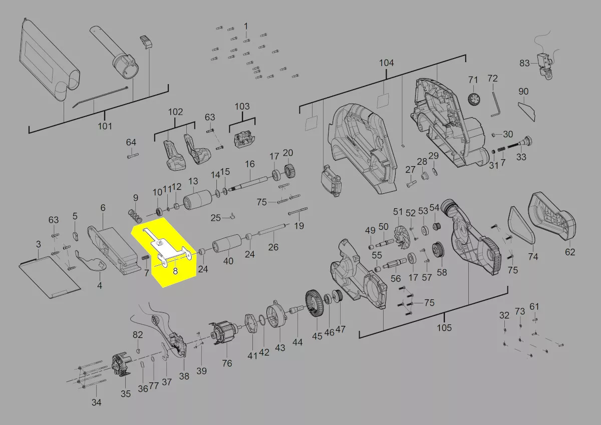 fourche galet avant réf. 4931465103 AEG